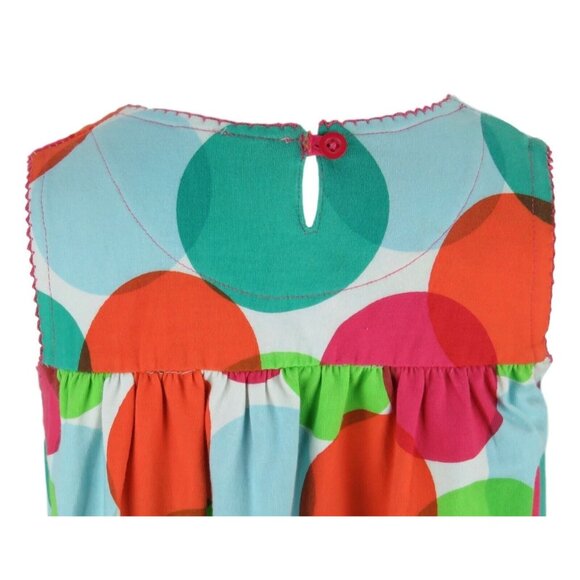 CR Kids Dress Toddler Size 4 Multi Colored Pullover Polka Dot Sleeveless - Picture 5 of 7